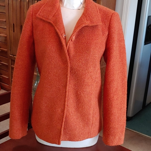 Orange Lands End Petite 6 Coat - Picture 1 of 6